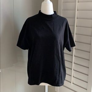 Zara Turtleneck Short Sleeve Blouse